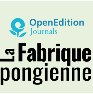 vignette de la revue La Fabrique pongienne avec le logo d'Open Edition Journals au-dessus